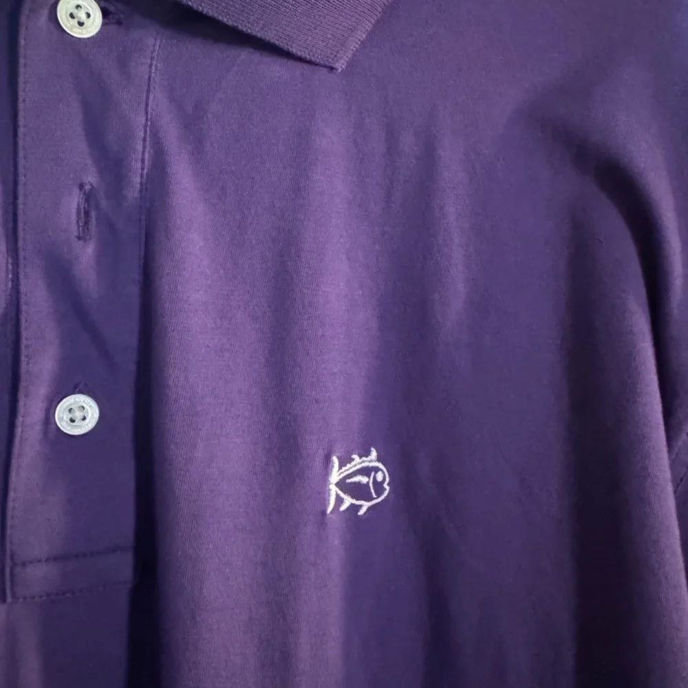Southern Tide Sport Polo, Purple, Men's L - Picture 2 of 4